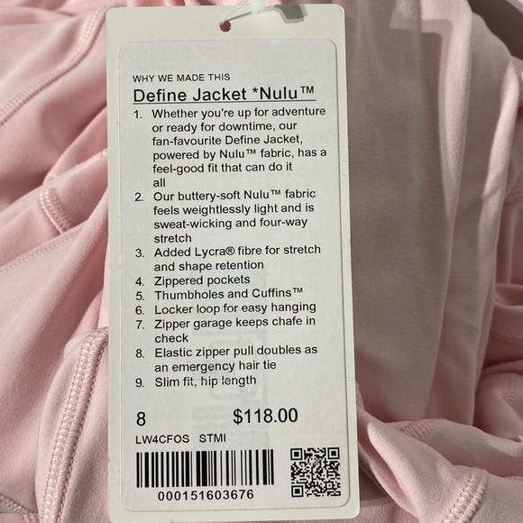 🍓 Lululemon Define Jacket Nulu Strawberry Milkshake - Picture 4 of 7